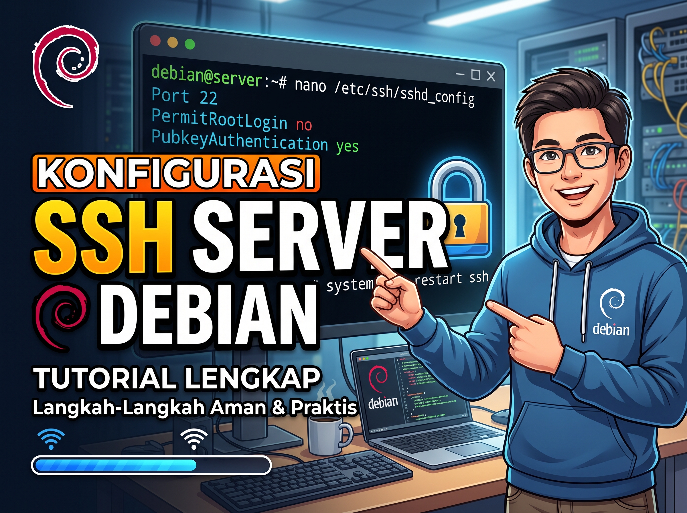 Konfigurasi SSH Server pada Debian